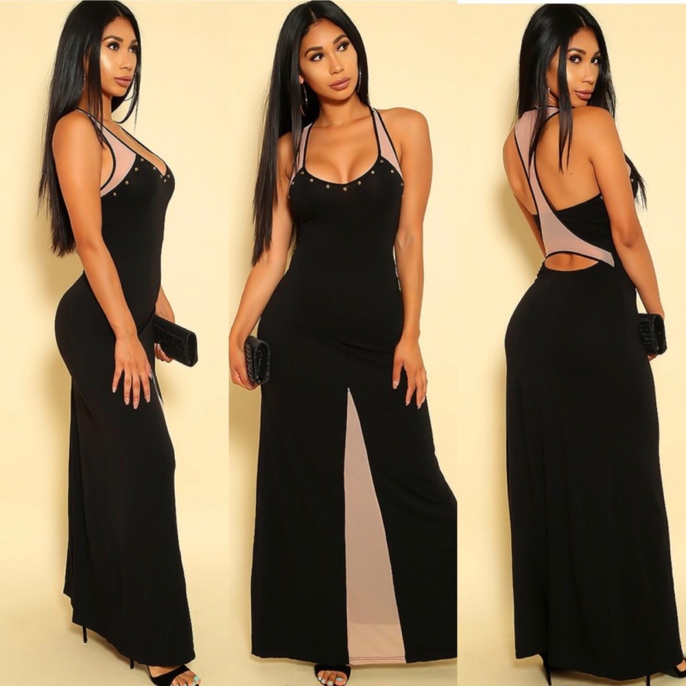 Color Block Black Maxi